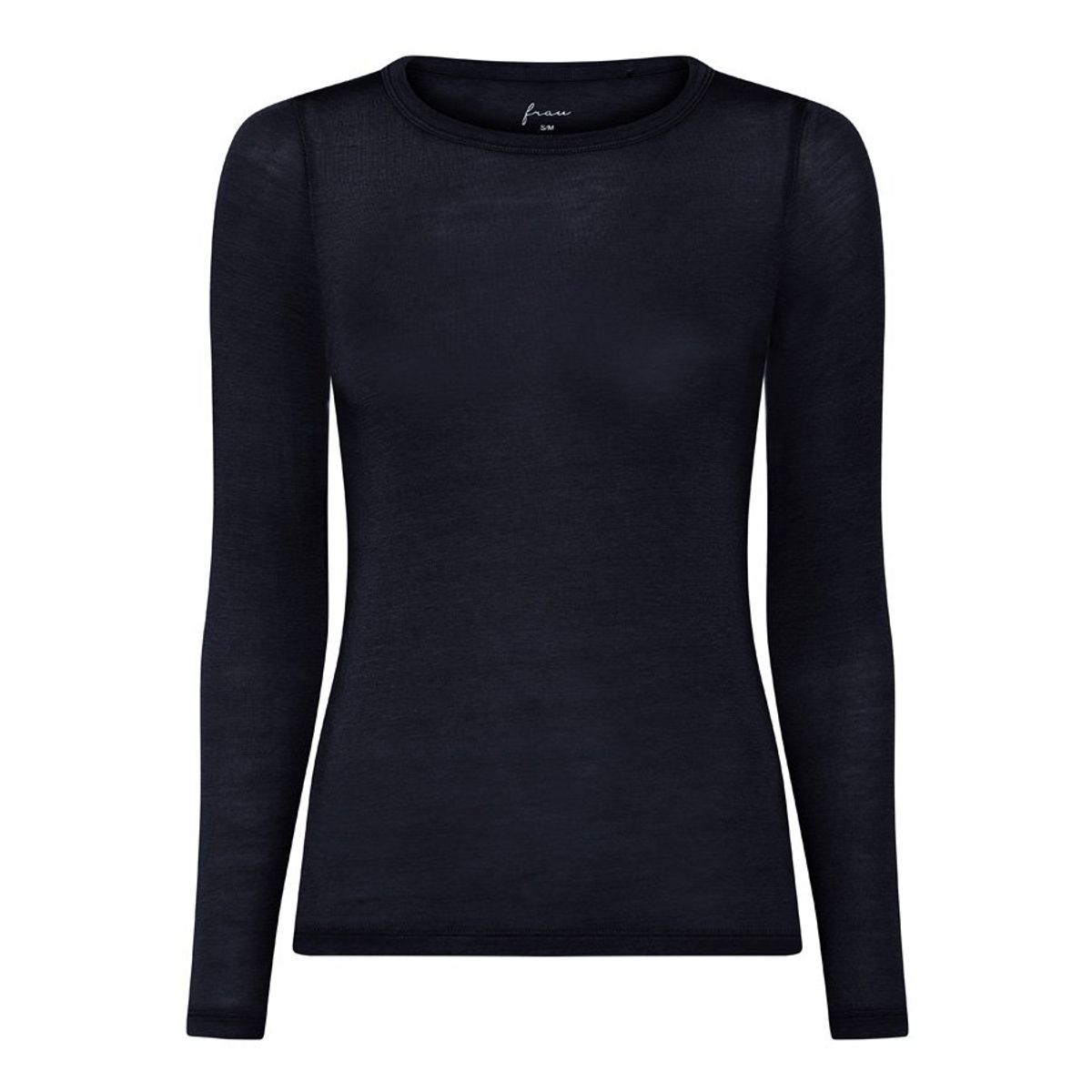 Lucca Cashmere Ls O-neck Top - Dark Navy, S/M