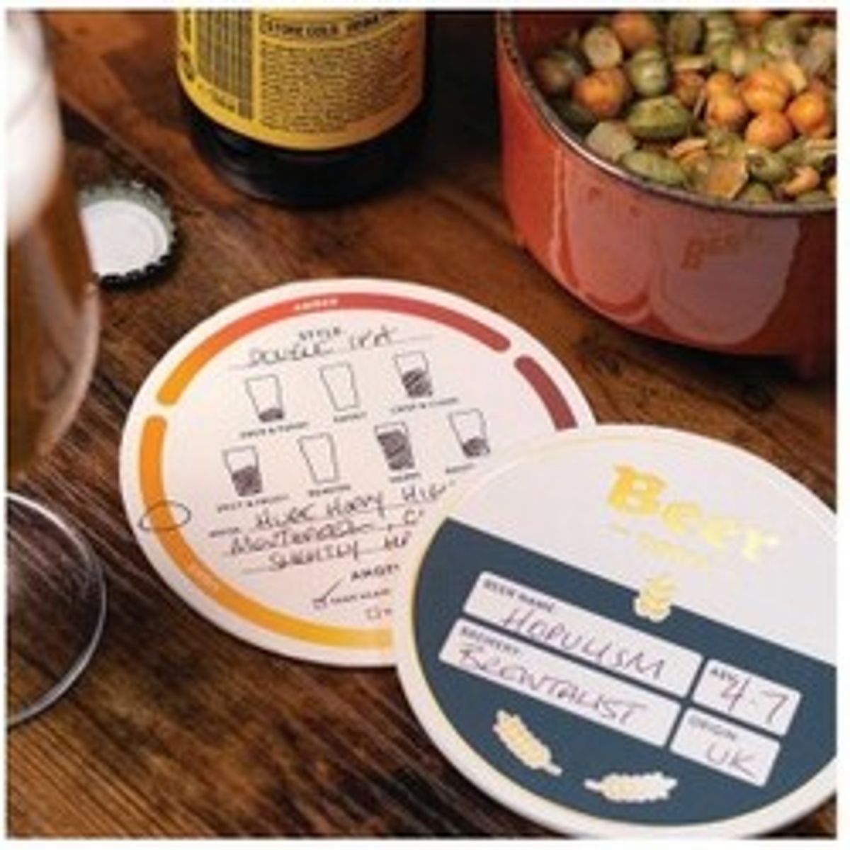 Luckies Of London Beer Notes Coasters - Coaster