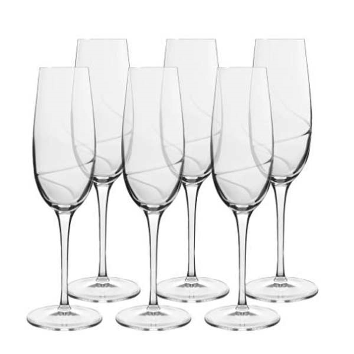 Luigi Bormioli Aero Champagneglas - 6 stk.