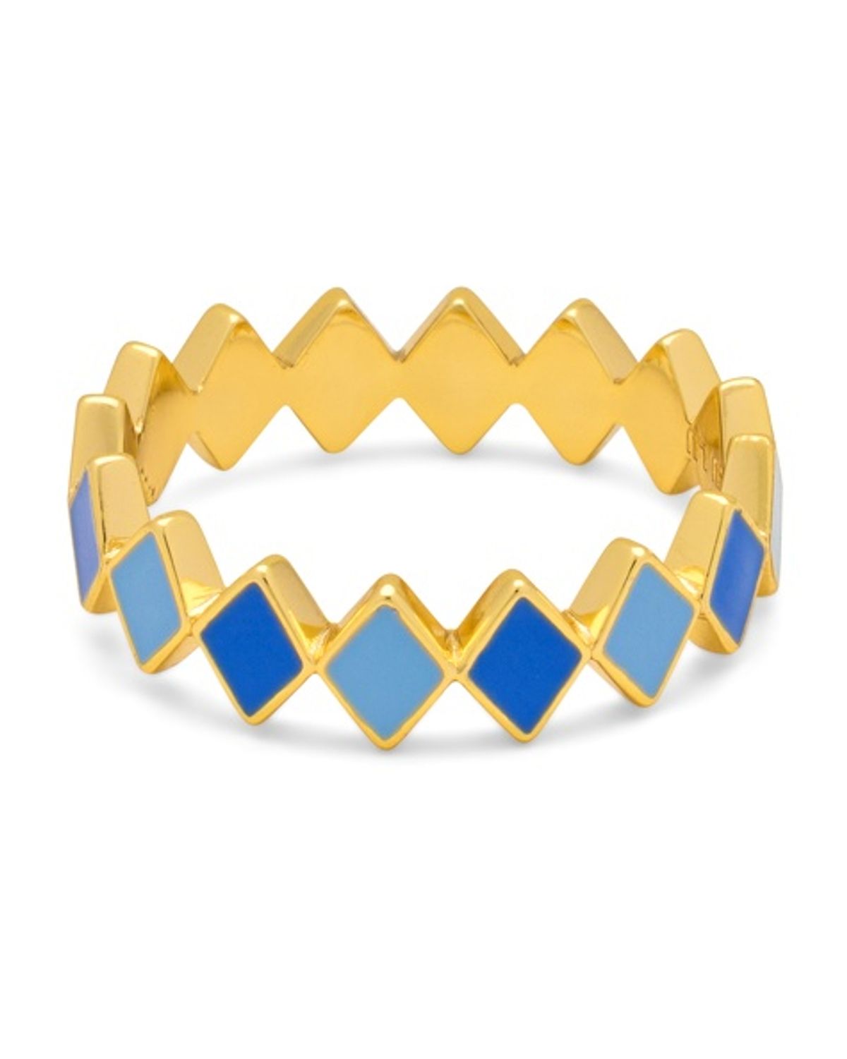 LULU Copenhagen Confetti Ring Gold Plated Blue - str. 52