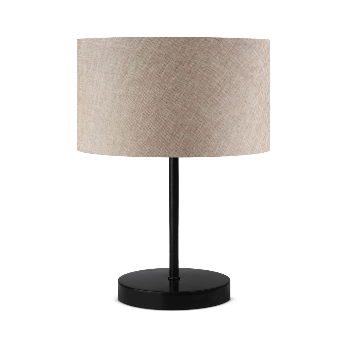 LUMI AYD 2848 bordlampe - beige stof og sort metal