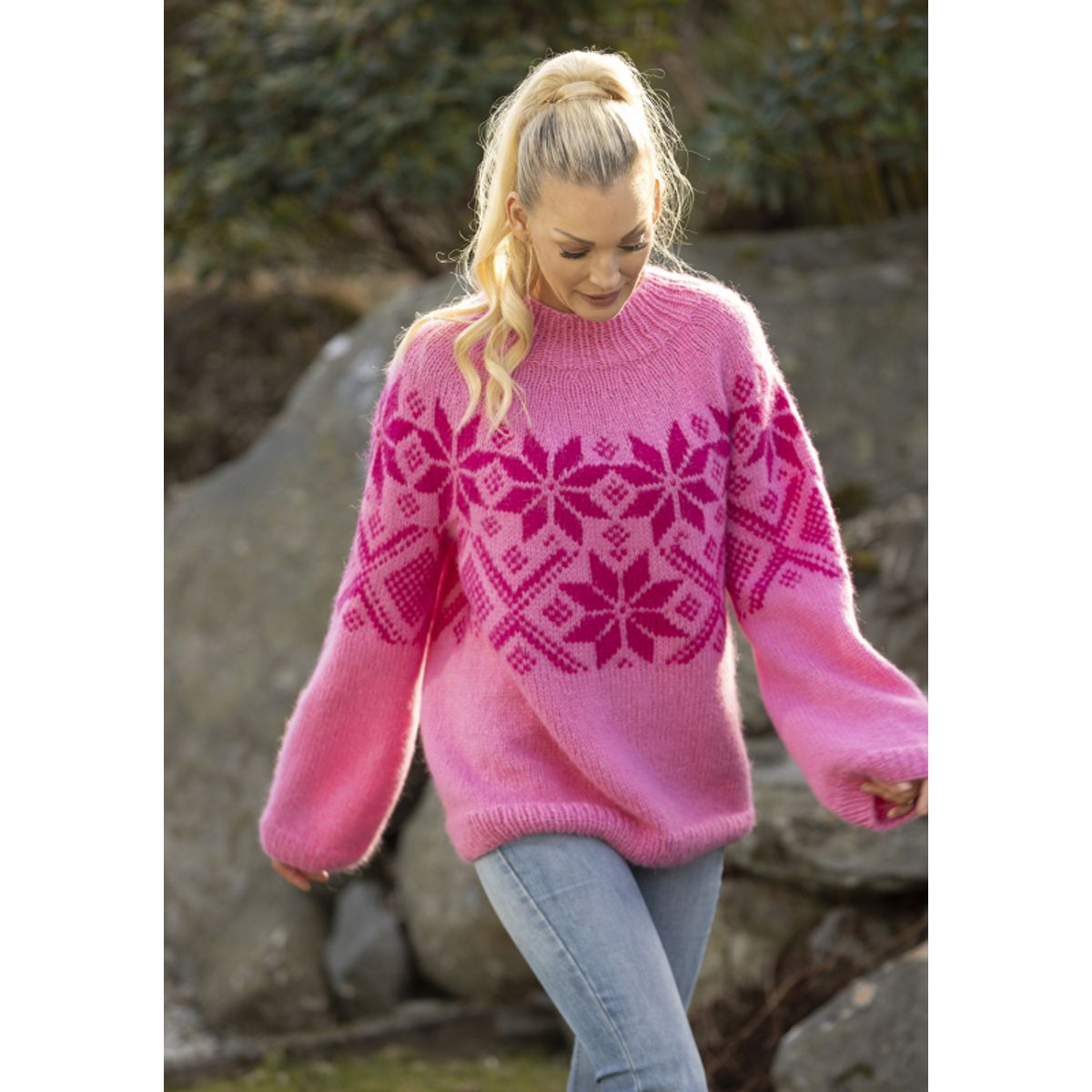 "Luna" Genser - Viking Design 2416-2 Kit - XS-XL - Viking Alpaca Bris, fra Viking