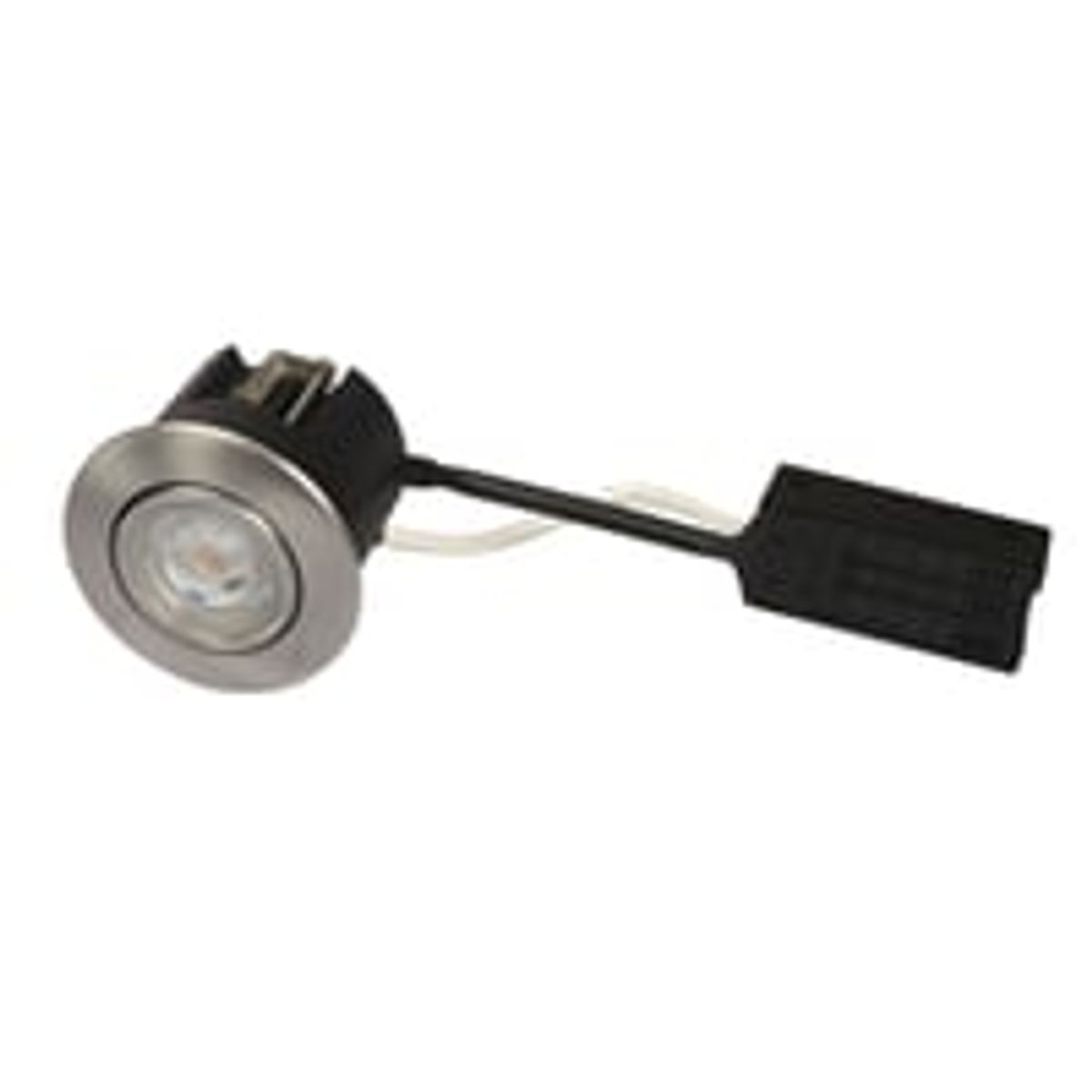 Luna QI 5W LED, 3000K 230V rund, brstet aluminium - Scan Products