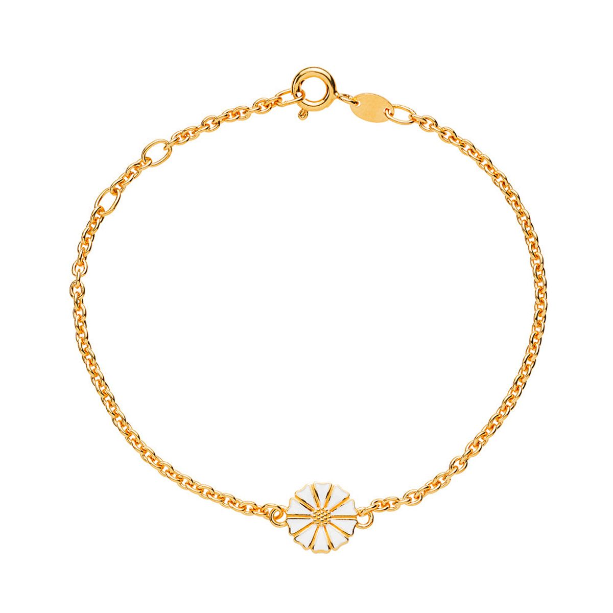 Lund Copenhagen - Guld belagt marguerit armbånd, 9mm - 901009-m