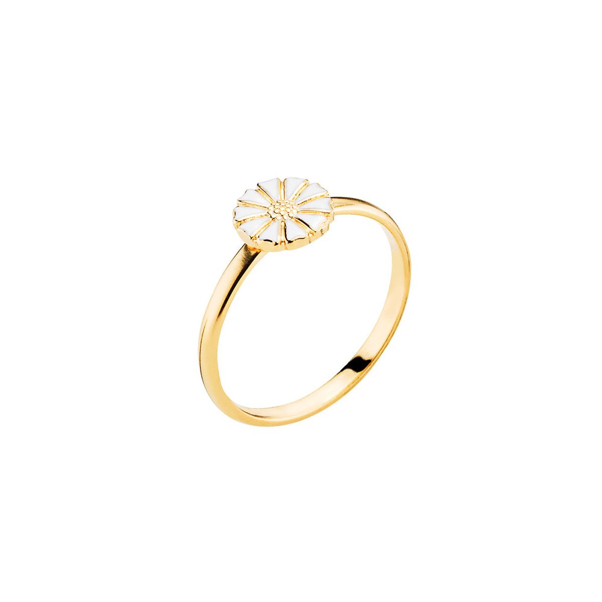 Lund Copenhagen - Marguerit ring i guldelagt sølv 7,5 mm - 907075-M