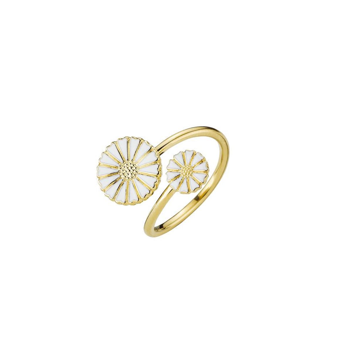 Lund Ring - 907077-m - Marguerit ring med 2 blomster