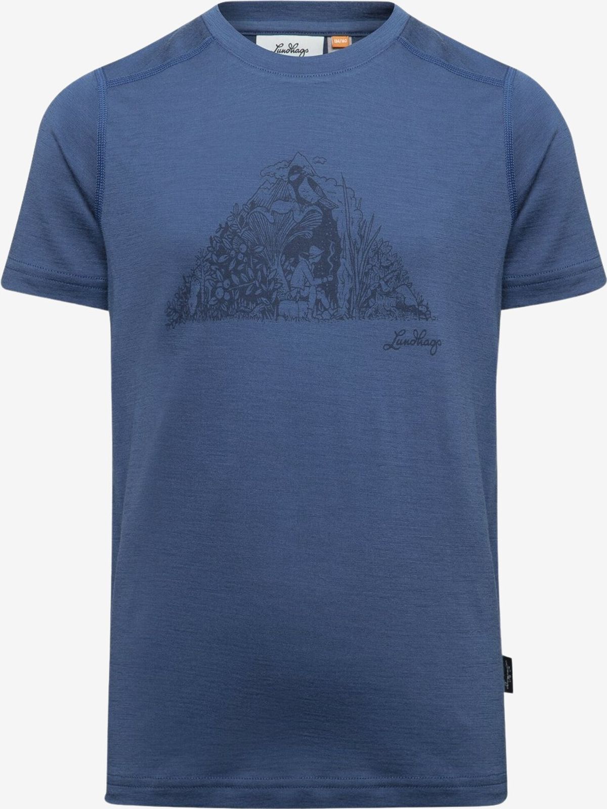 Lundhags - Fika Merino t-shirt børn (Blå) - 134/140