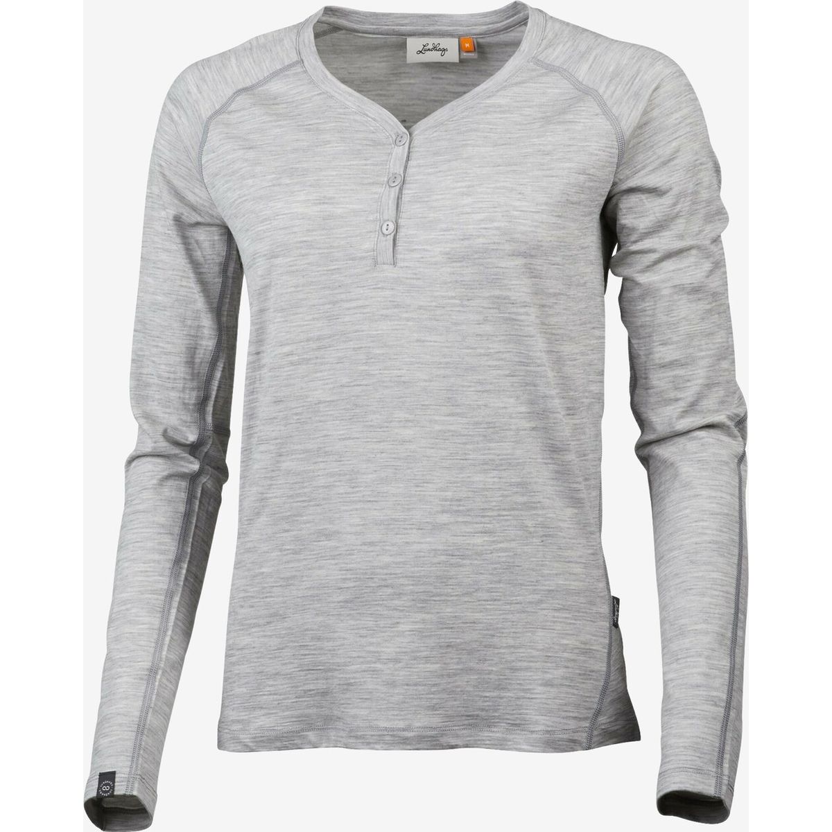 Lundhags - Gimmer Merino Lt dame Henley (Light Grey) - L