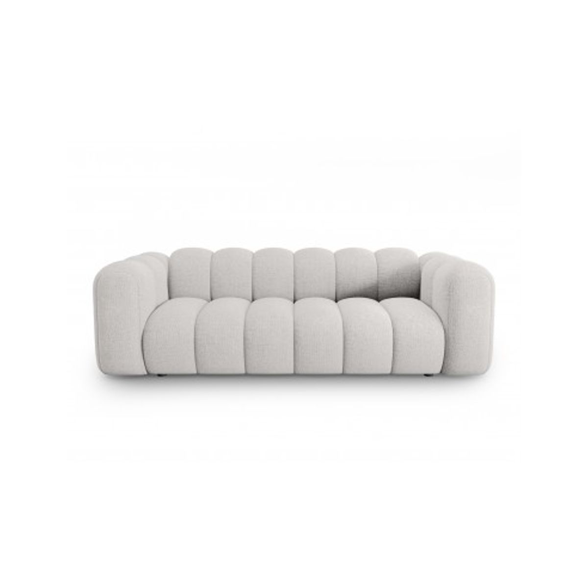 Lupine 3-personers sofa i chenille B228 x D87 cm - Sort/Lysegrå