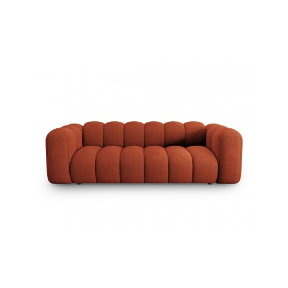 Lupine 3-personers sofa i chenille B228 x D87 cm - Sort/Terracotta