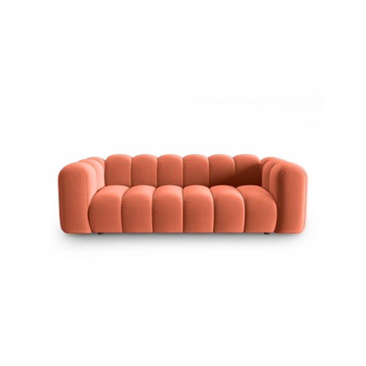 Lupine 3-personers sofa i velour B228 x D87 cm - Sort/Koralrød