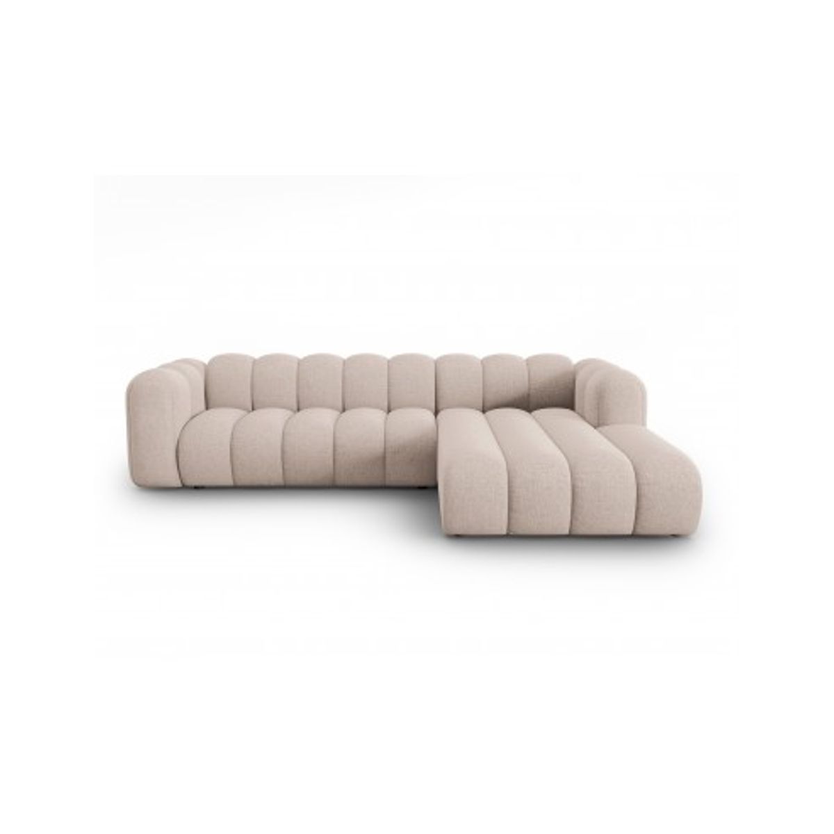 Lupine højrevendt chaiselong sofa i chenille B288 x D175 cm - Sort/Beige