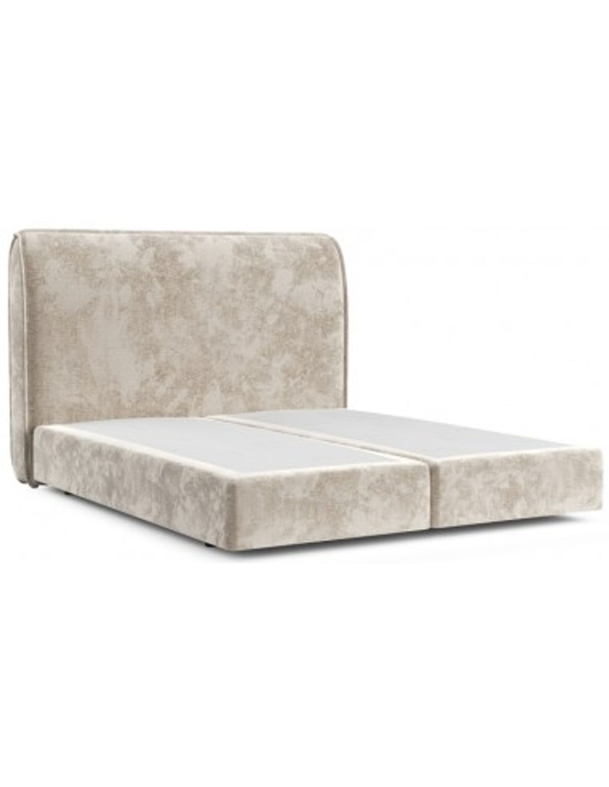 Luppe sengeramme i polyester med sengegavl 140 x 200 cm - Lys beige