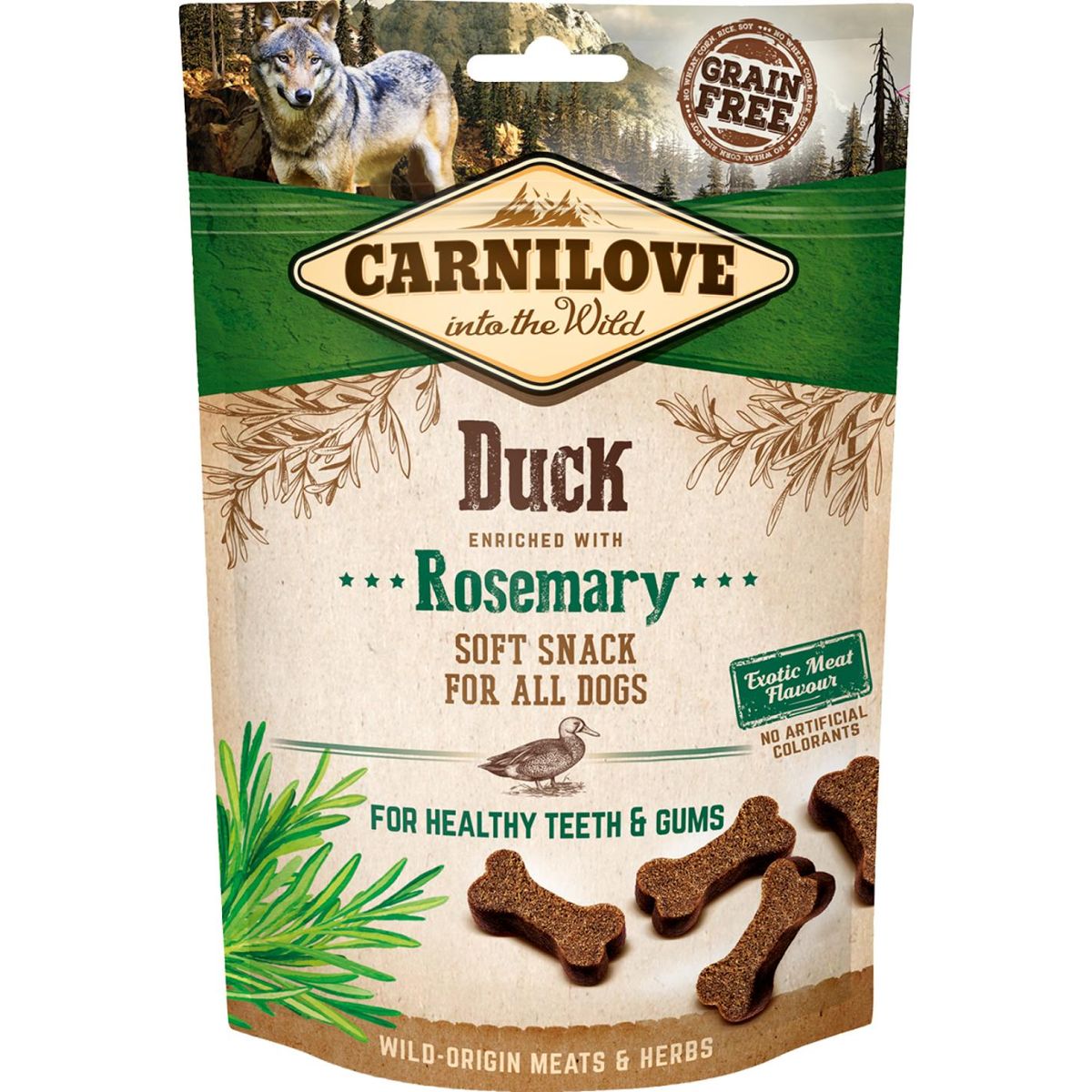 Lupus - Carnilove Semi Moist Snack And & Rosmarin 200g - Hundegodbidder - Alt til Hunden