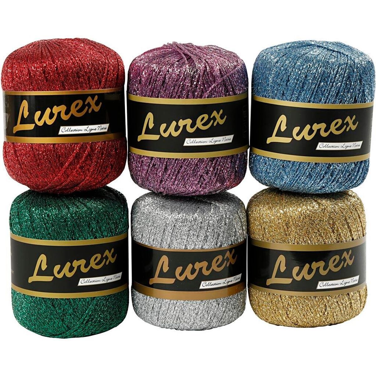 Lurex garn, L: 160 m, 6x25g