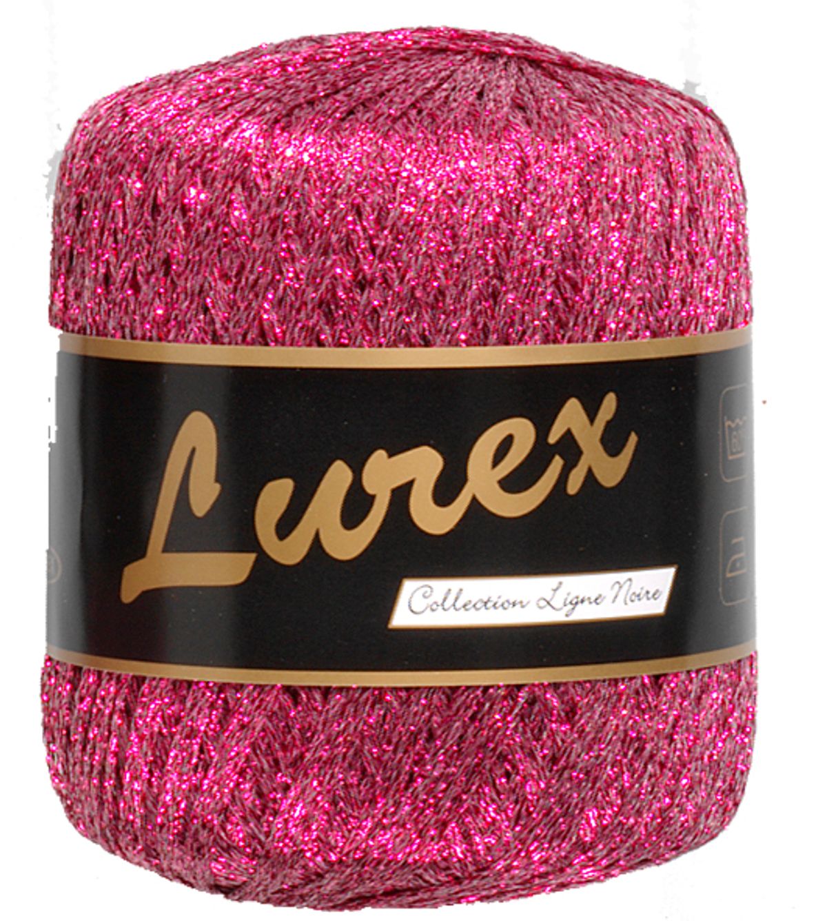 Lurex glimmergarn, hot pink, 25 g, nr. 11