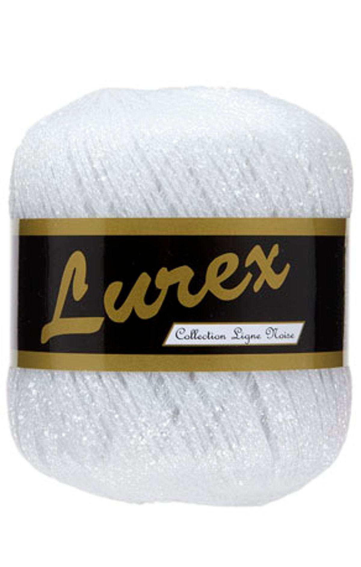 Lurex glimmergarn, hvid, 25 g, nr. 21