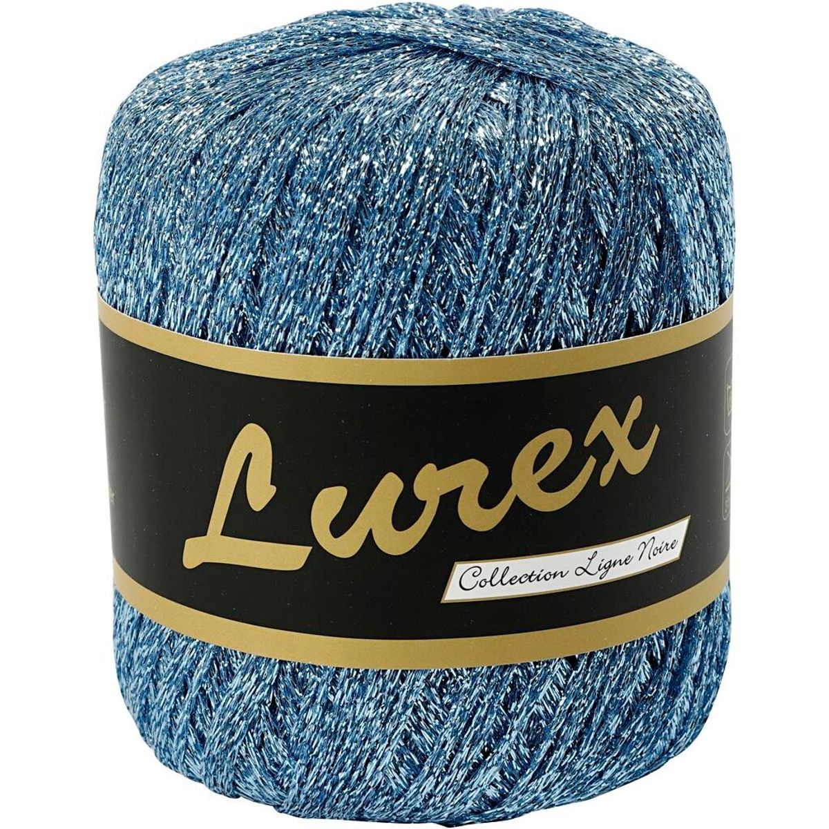 Lurex glittergarn, L: 160 m - Lys blå, 25 gram