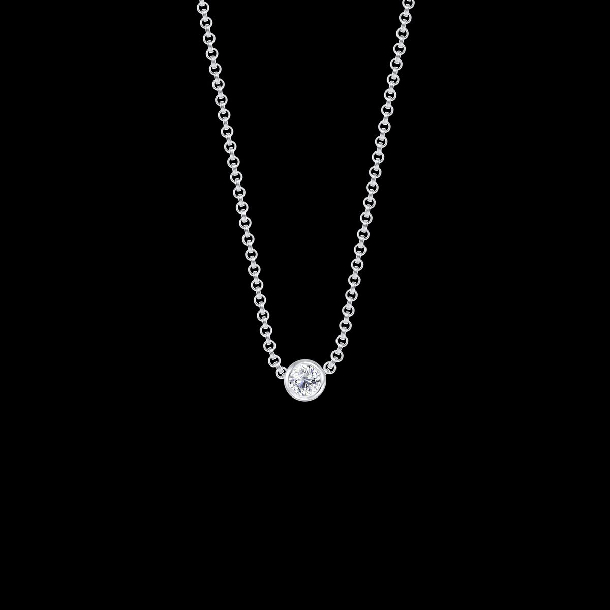 Luster Necklace Top Wesselton Diamond