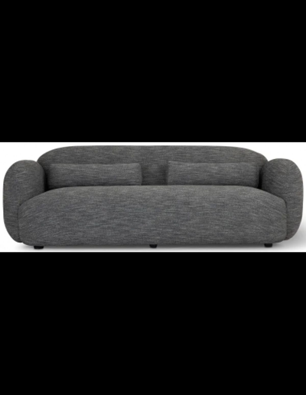 Luusar 3-personers sofa i polyester og træ B233 x 96 cm - Antracit