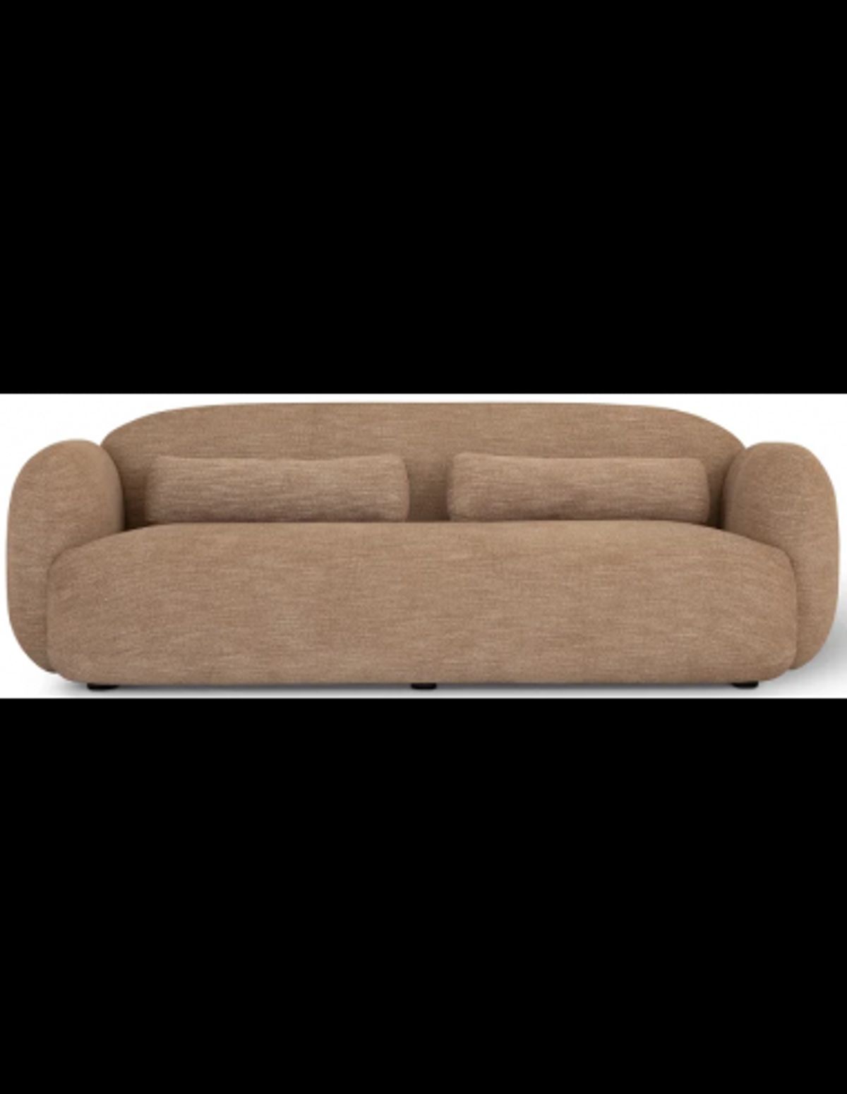 Luusar 3-personers sofa i polyester og træ B233 x 96 cm - Lysebrun