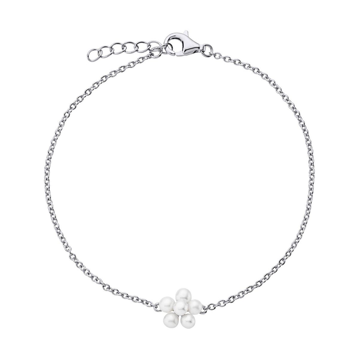 LuvaLu Jewellery - Pearly Flower armbånd Sølv sterlingsølv