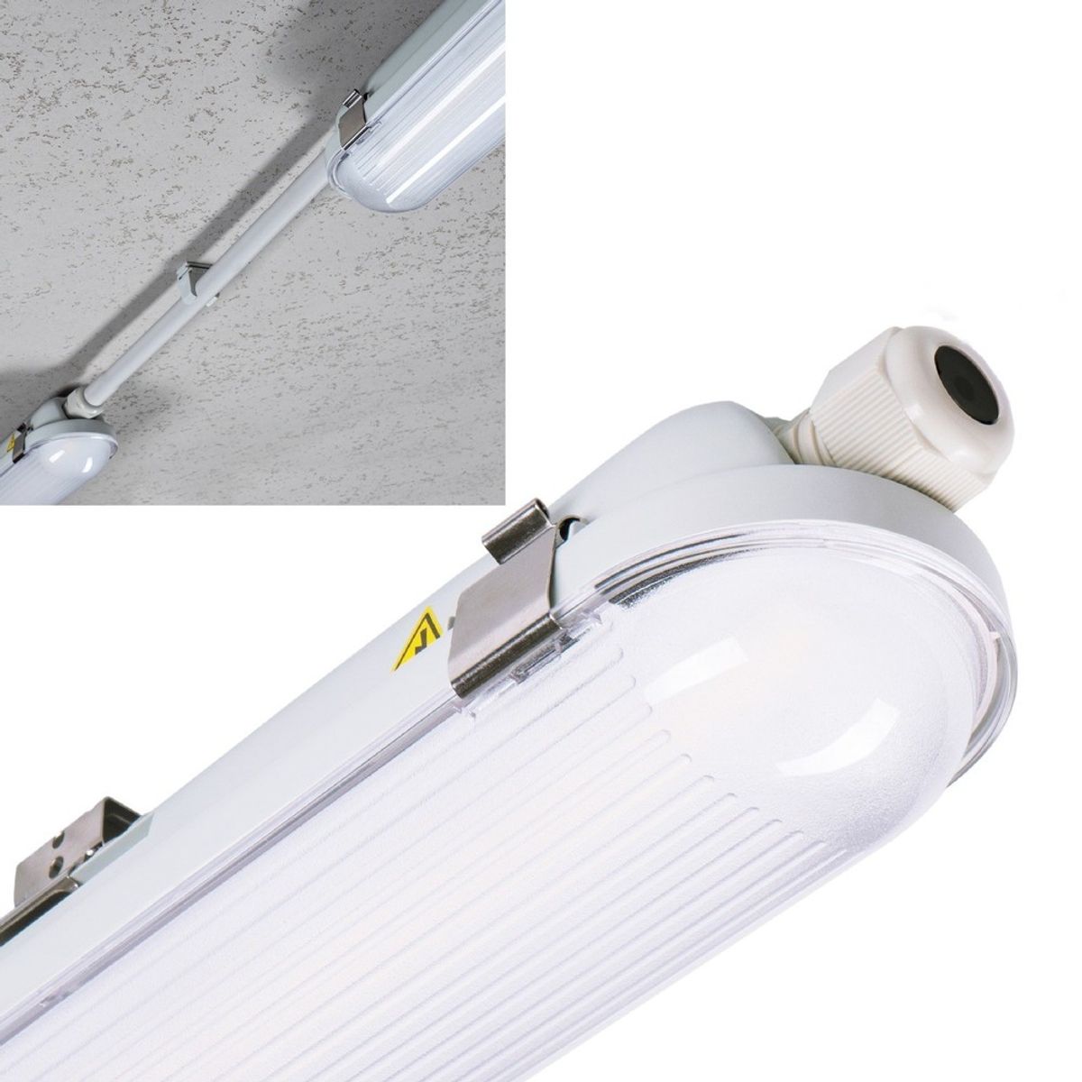 LUX LED Industri armatur På 30W i 4000K, 180LM/W, IP65, 230V - 120 cm.