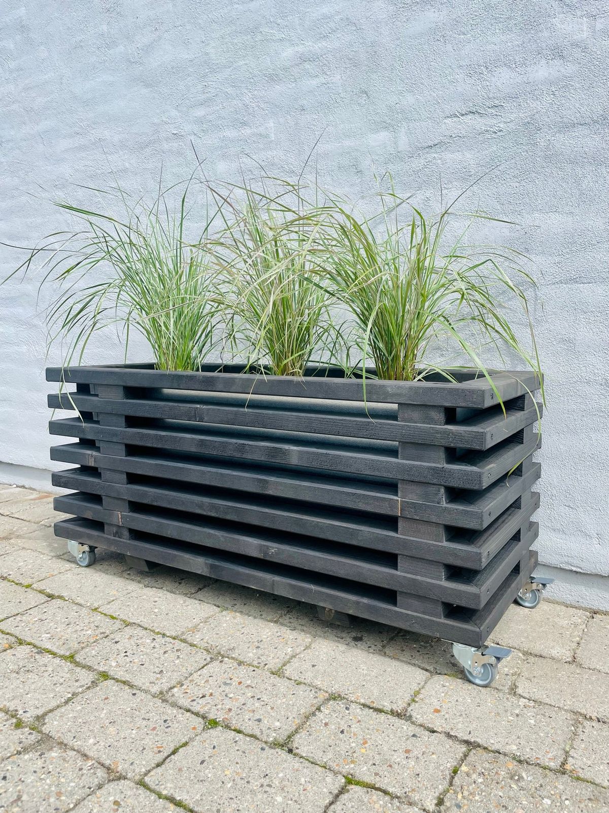 Luxus Plantekasse af Sorte Traller | 95 cm / 43 cm (7 lægter)