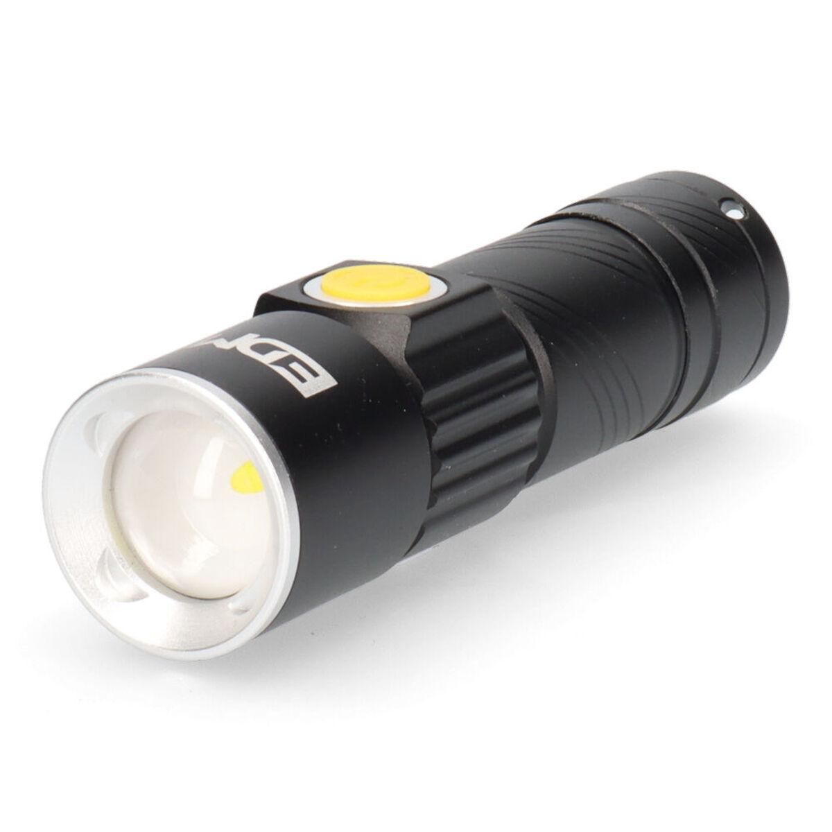 Lygte LED EDM USB Genopladelig Zoom Mini Sort Aluminium 120 Lm