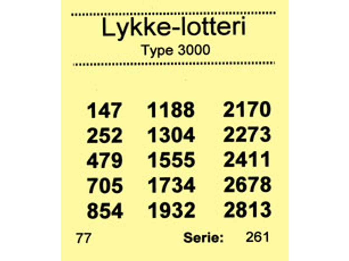 Lykke Lotteri 4500 gul