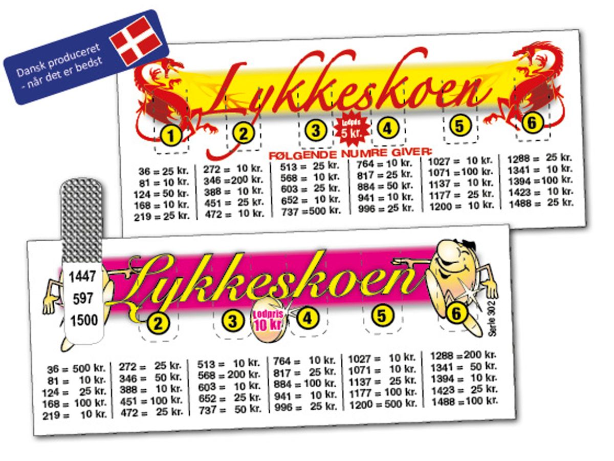 Lykkeskoen 10 kr. - 616 Lodder