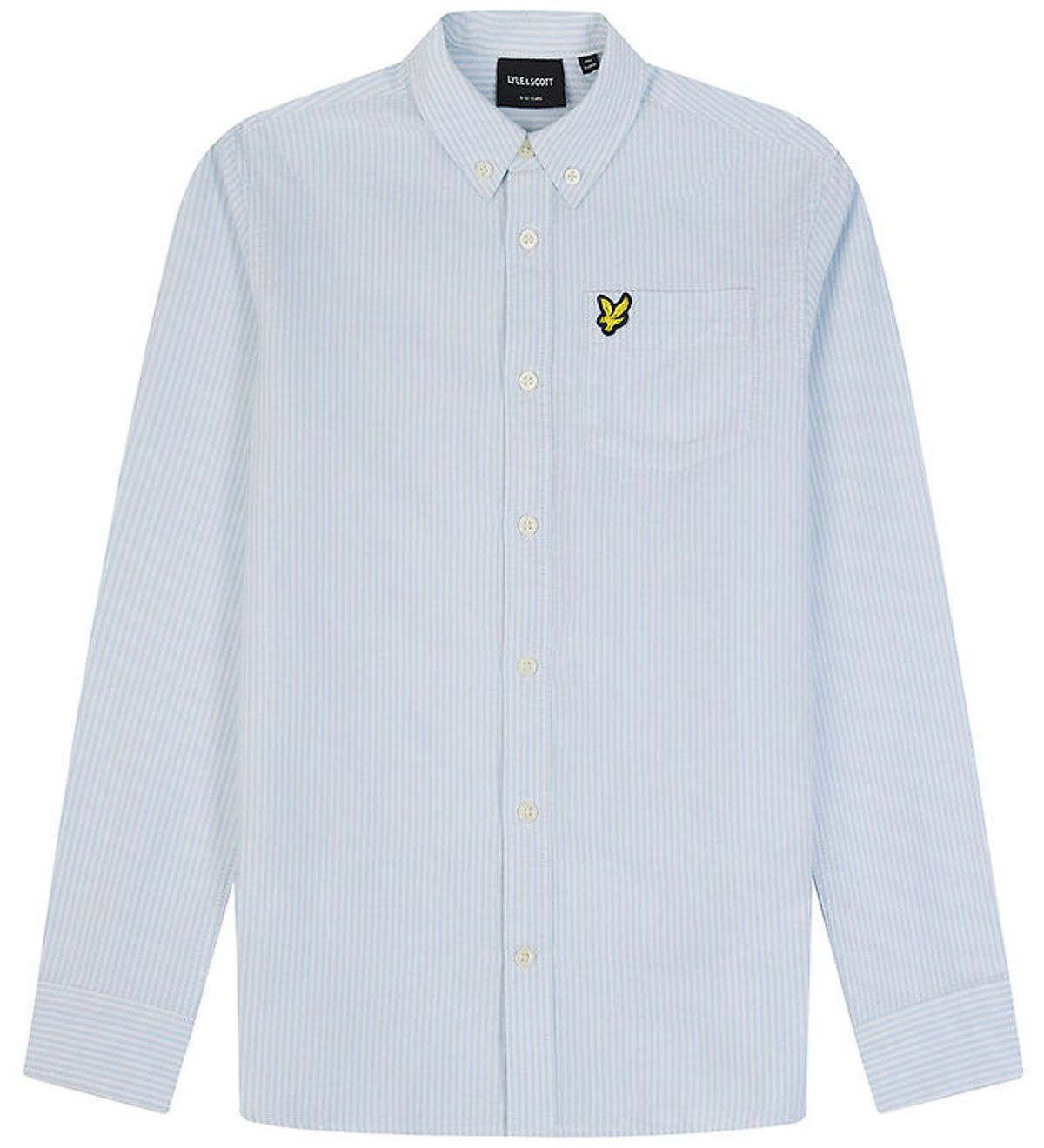 Lyle & Scott Skjorte - Oxford - Lyseblå/Hvid