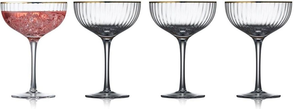 Lyngby Glas - Palermo Cocktailglas 31 Cl Guld 4 Stk