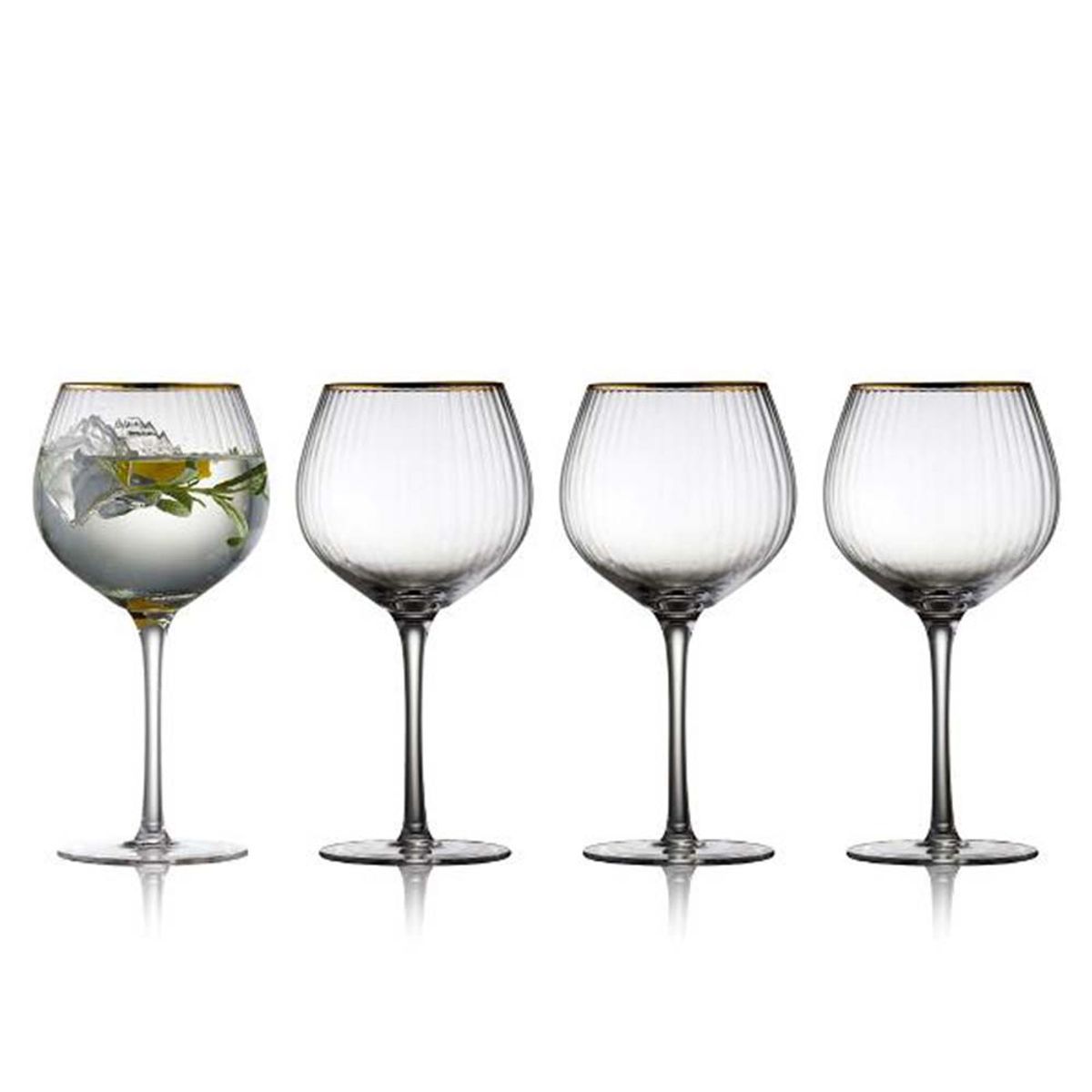 Lyngby Glas - Palermo Gold Gin & tonic glas 65 cl 4 stk.