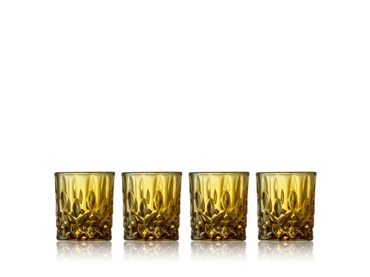 Lyngby Glas - Sorrento Shotglas 4 cl 4 stk. Amber