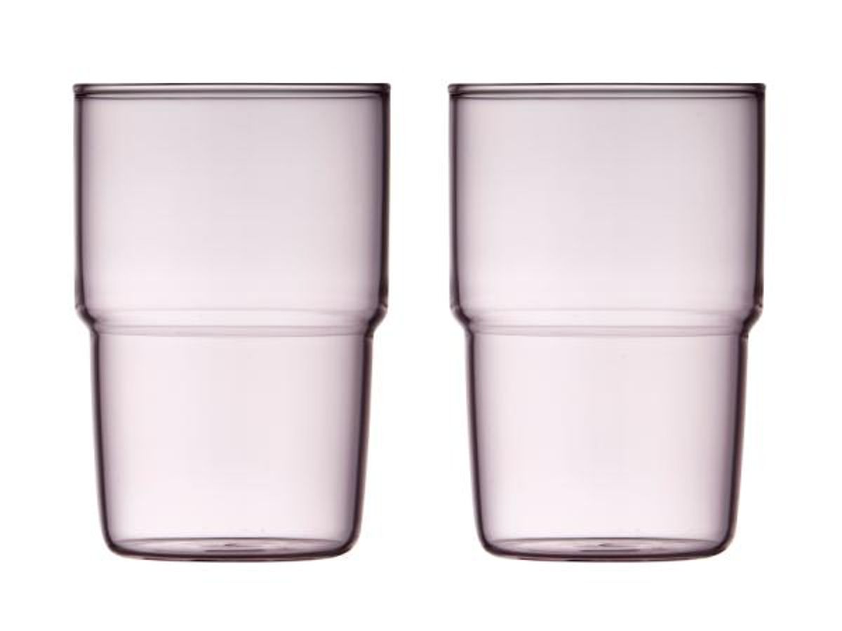 Lyngby Glas - Torino Drikkeglas 40 cl 2 stk. Pink