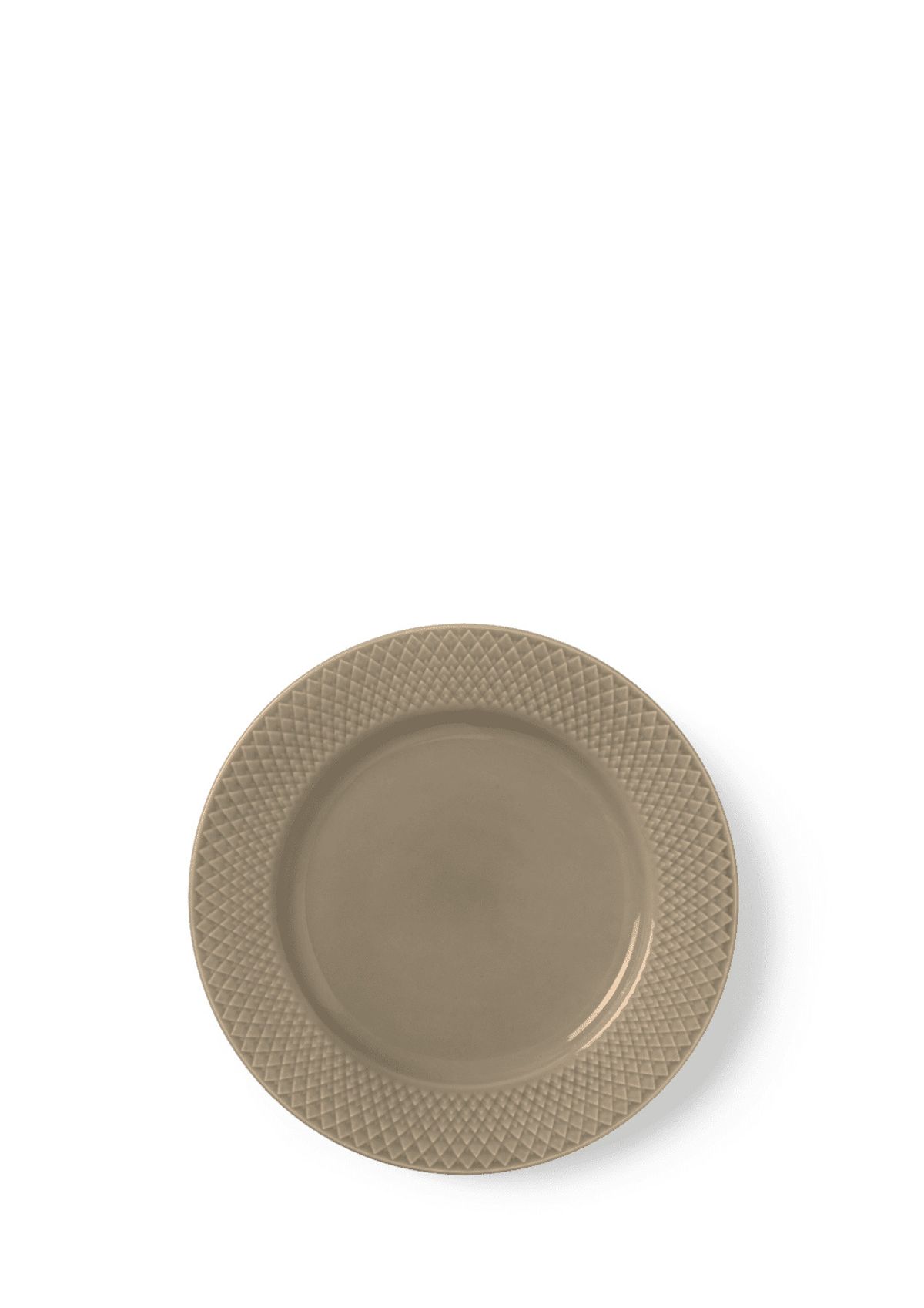 Lyngby Porcelæn - Rhombe Earth Frokosttallerken Ø23 cm clay