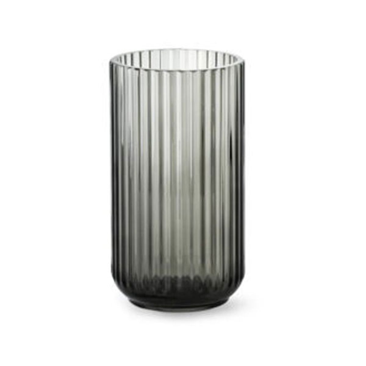 Lyngby Vase i røgfarvet glas - 20 cm