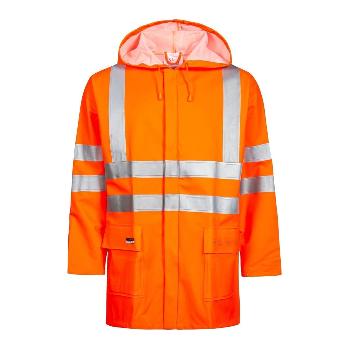 Lyngsøe brandhæmmende Hi-vis regnjakke PU/PVC FR-LR255