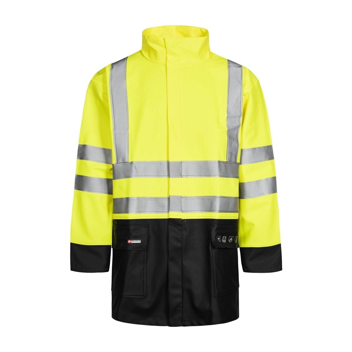 Lyngsøe brandhæmmende Hi-vis regnjakke PU/PVC FR-LR255