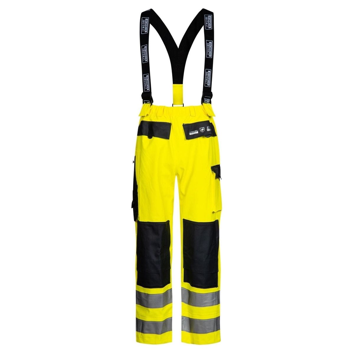 Lyngsøe Hi-vis regnbukser i kraftig PU/PVC kvalitet LR9012