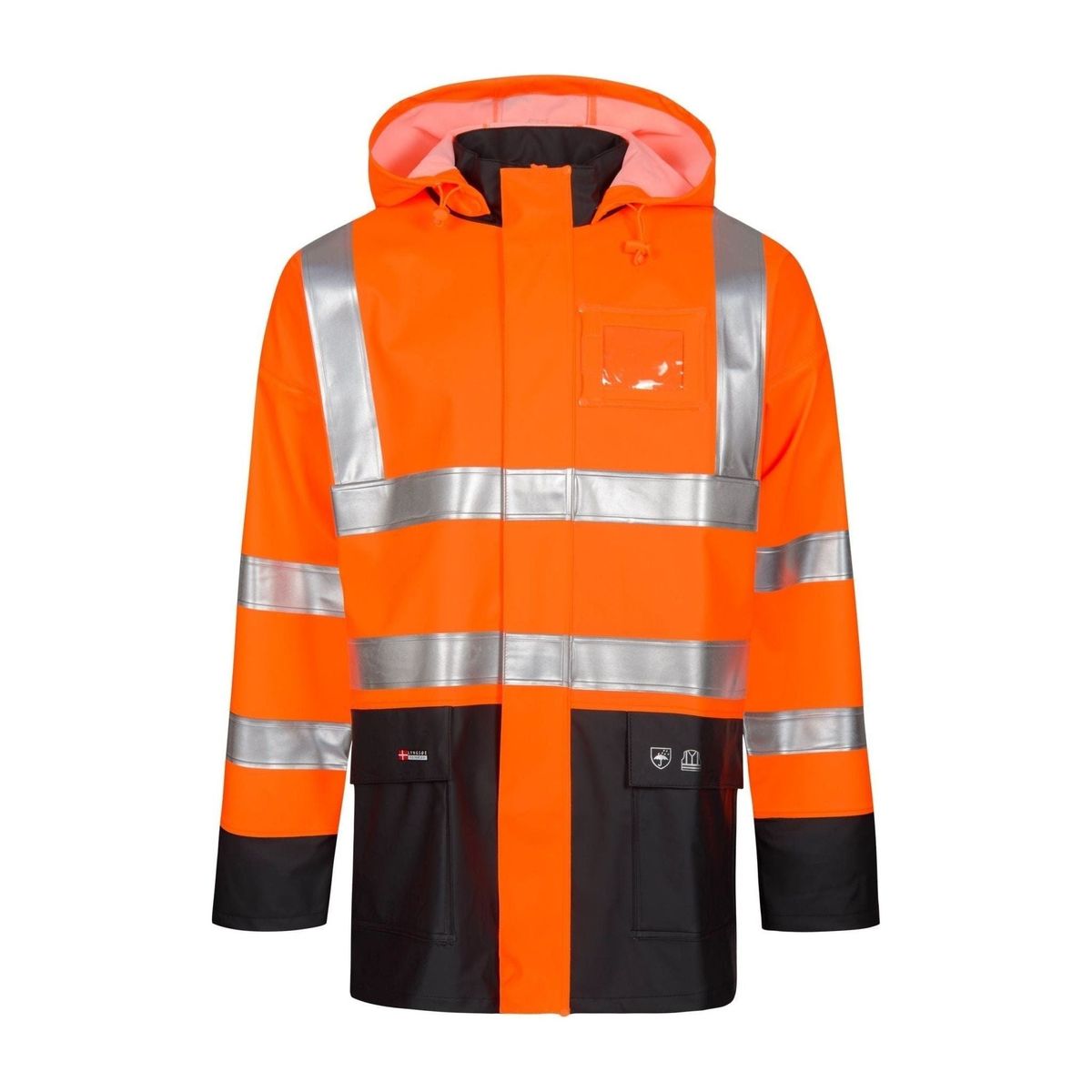 Lyngsøe Hi-vis regnjakke i kraftig PU/PVC kvalitet LR9015