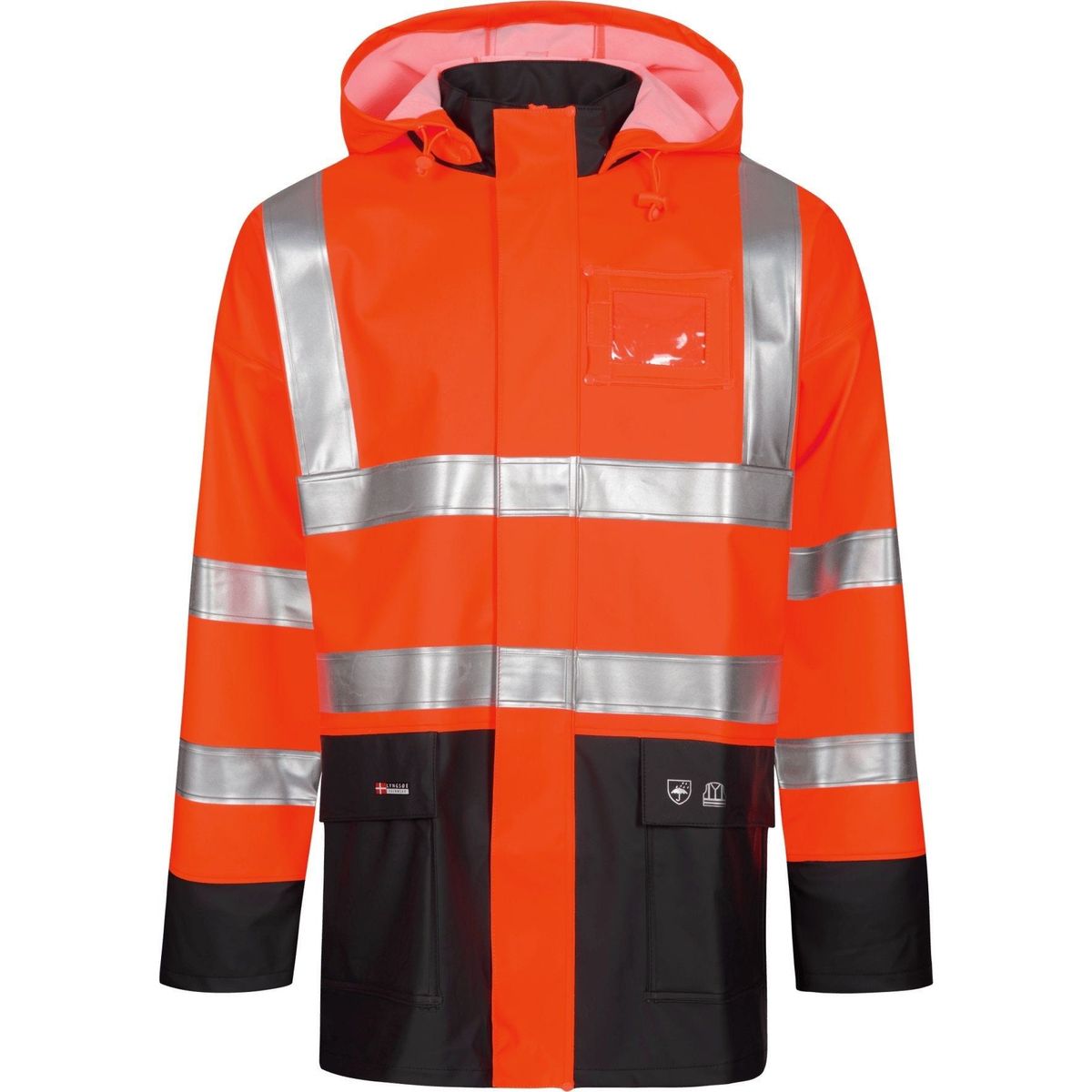 Lyngsøe Hi-vis regnjakke i kraftig PU/PVC kvalitet LR9015