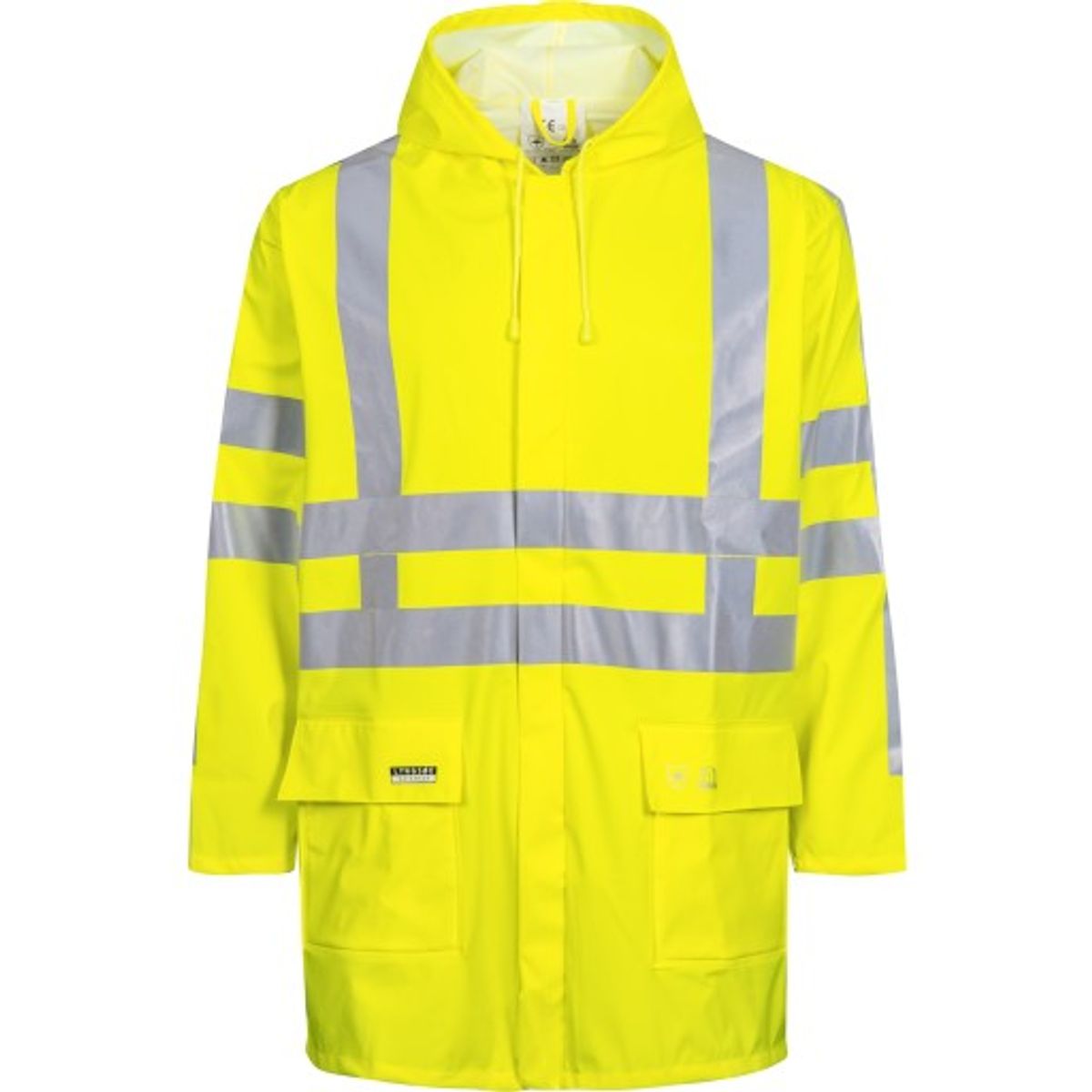 Lyngsøe PU regnjakke, High-Vis gul, klasse 3, str. 2XL