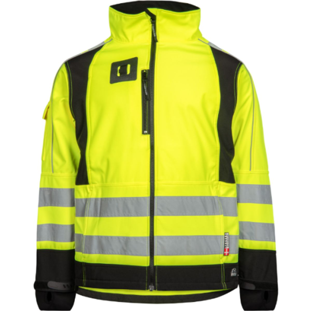 Lyngsøe softshelljakke 99990 High-Vis kl.2 gul/sort, str. S