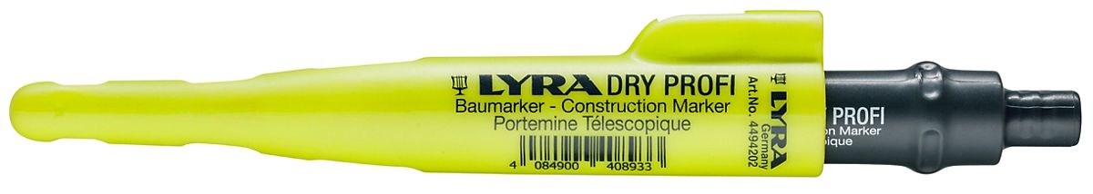 Lyra Dry Profi dybhulspen med tryk fremføring og blyantspidser i holder