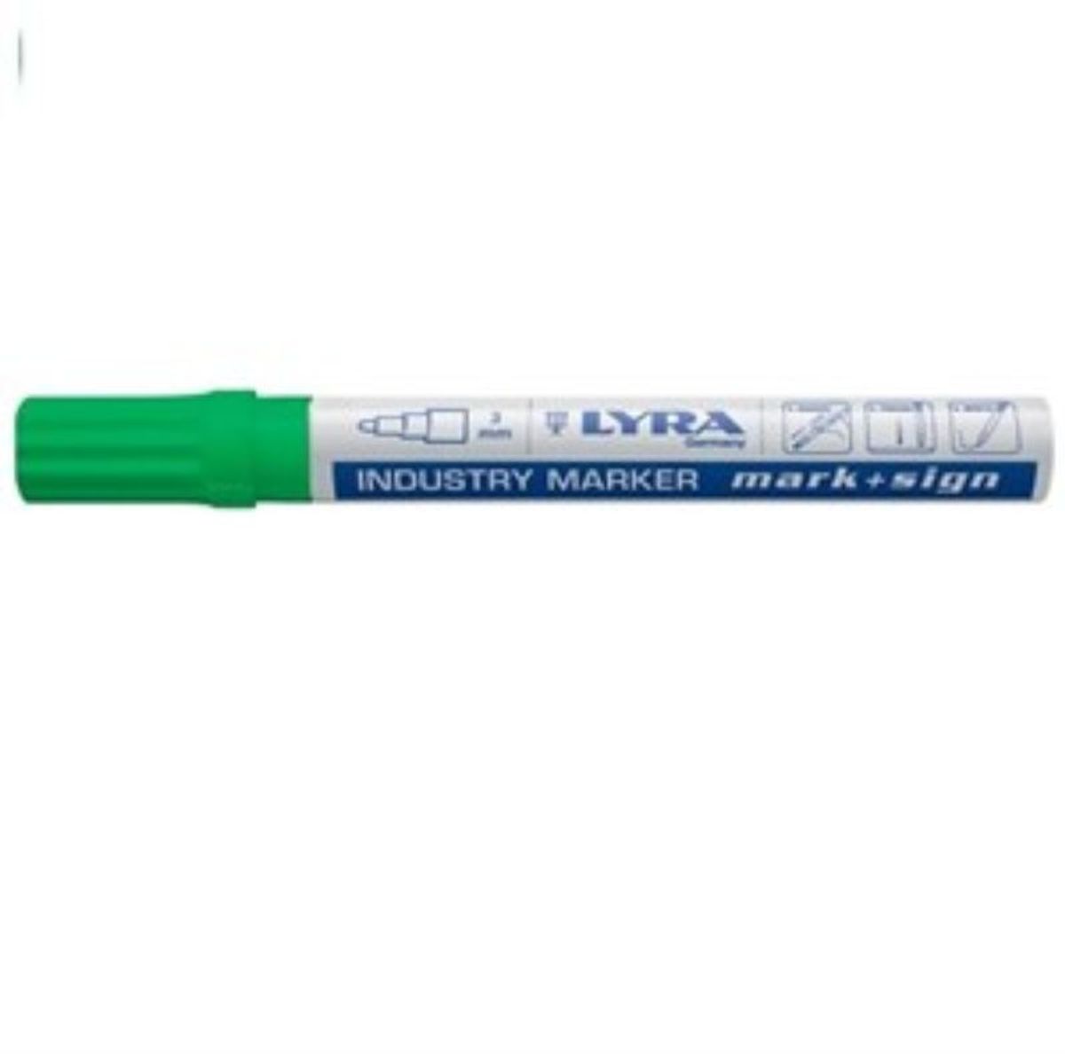 Lyra Industri Marker, 3 mm Grøn