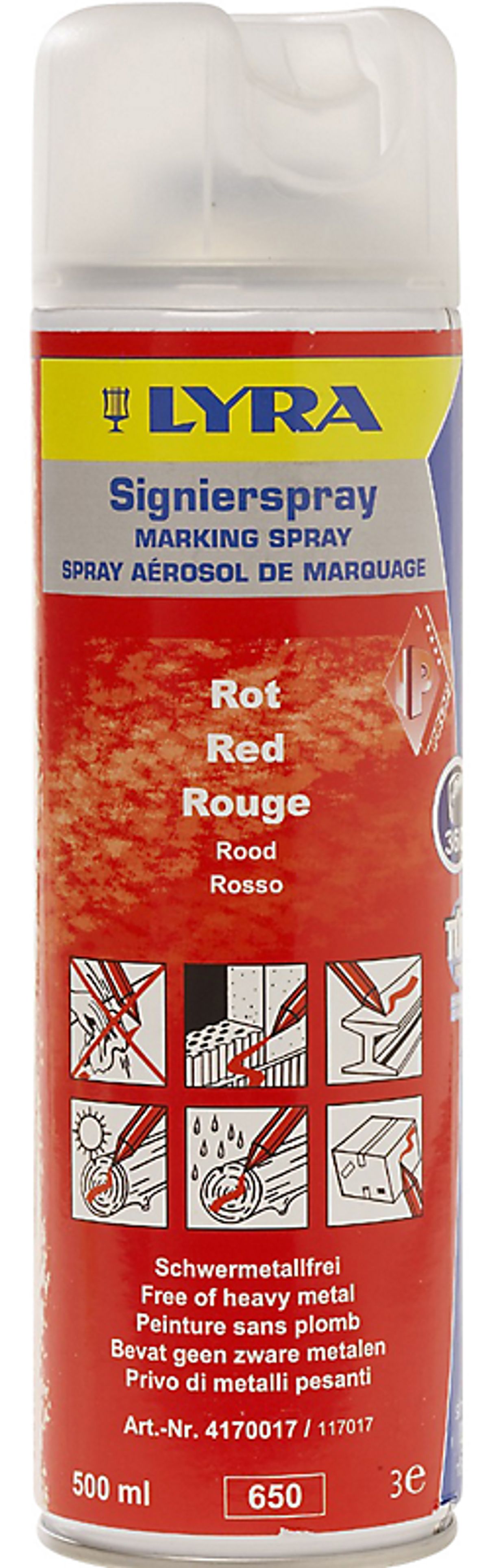 Lyra Markeringsspray Rød - 500 ml