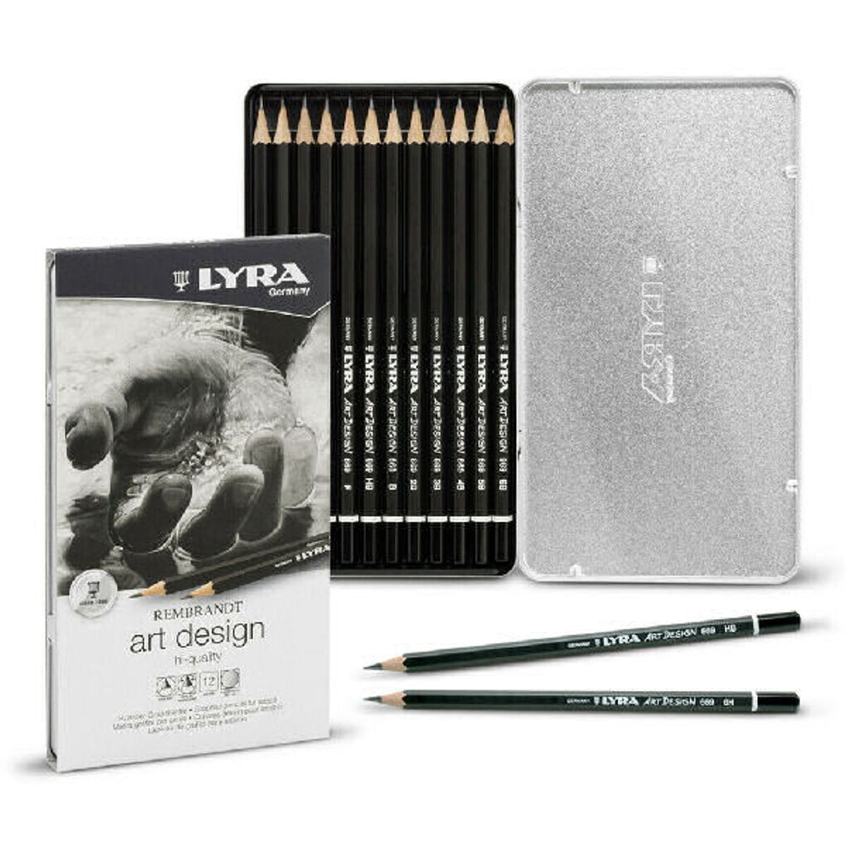 Lyra rembrandt art design hi-quality graphite pencils for artists 12 stk.