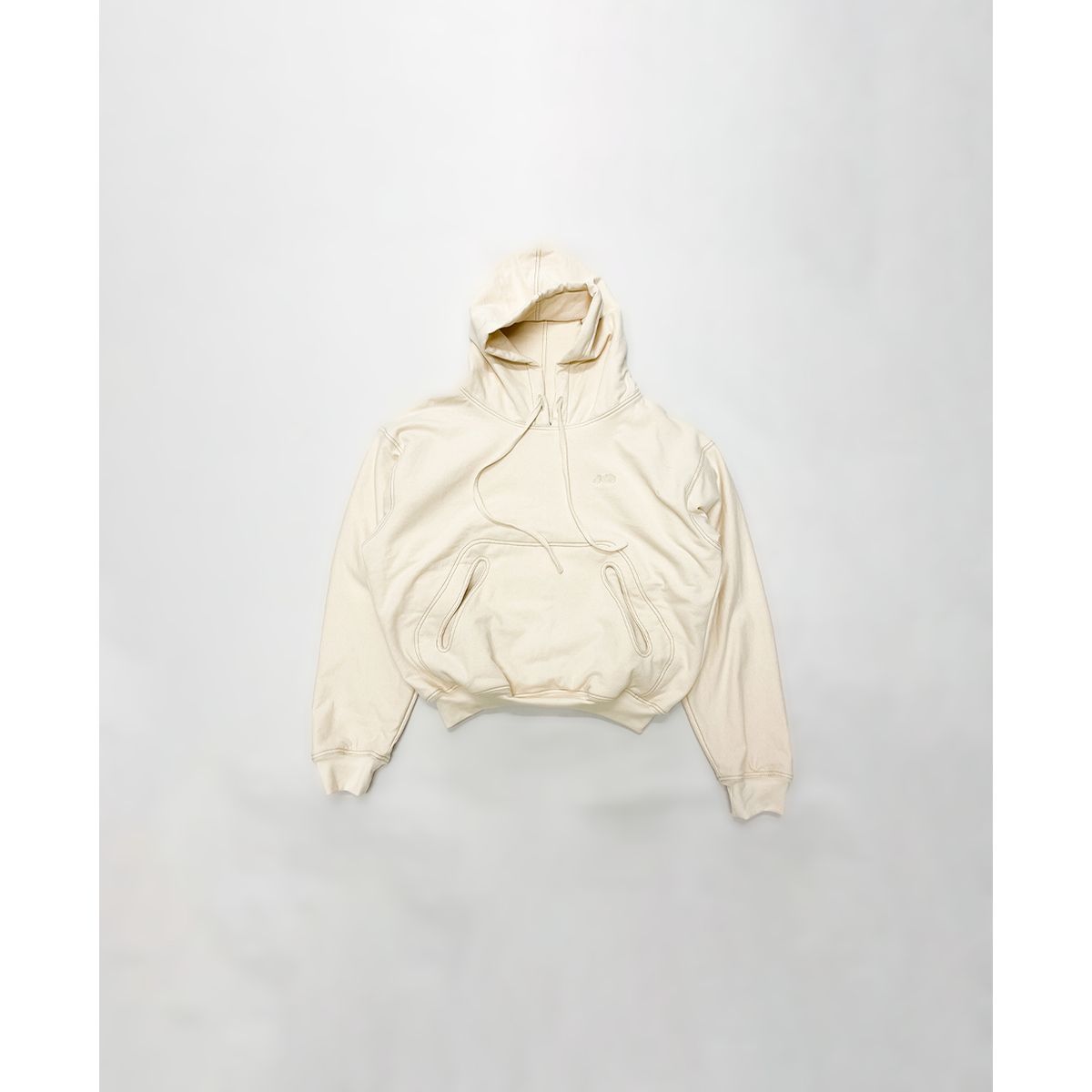 LYTO WHITE DOUBLE LAYERED HOODIE - 36/38